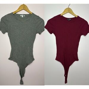2 FASHION NOVA Ribbed Bodysuits